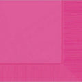 Amscan Bright Pink 3-Ply Luncheon Napkins - Pack of 20, 6.4x6.5 inch Party Napkins