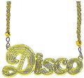 Amscan Disco Necklace - 37-Inch Gold Medallion Costume Accessory