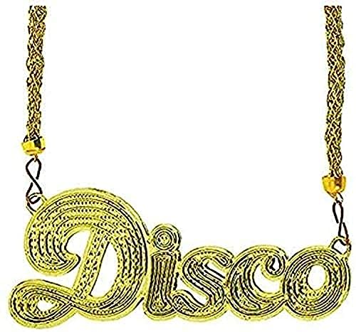 Amscan Disco Necklace - 37-Inch Gold Medallion Costume Accessory