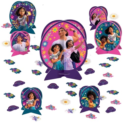 Amscan Encanto 27-Piece Table Centerpiece Kit – Multicolor Paper Party Decor