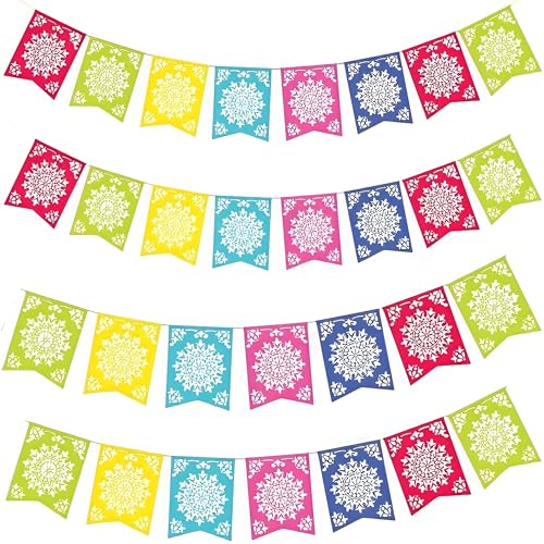 Amscan Multicolor Del Sol Paper Flag Banner – 12 ft x 12 in for Parties & Celebrations