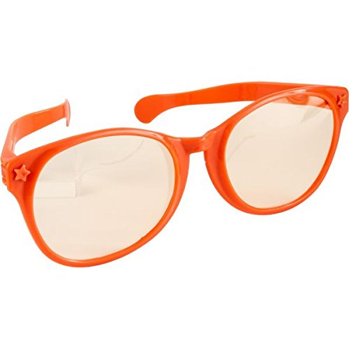 Amscan Orange Jumbo Glasses - Oversized 11" Tinted Lens Costume Prop