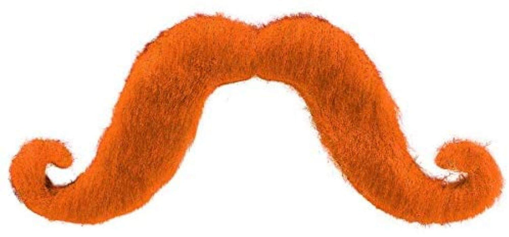Amscan Orange Synthetic Felt Mustache - Self-Adhesive Costume Accessory for Themed Parties