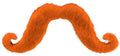 Amscan Orange Synthetic Felt Mustache - Self-Adhesive Costume Accessory for Themed Parties
