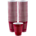Amscan Premium Berry Red Plastic Cups 18 oz (50 Pack) – Stackable Heavy-Duty Party Drinkware