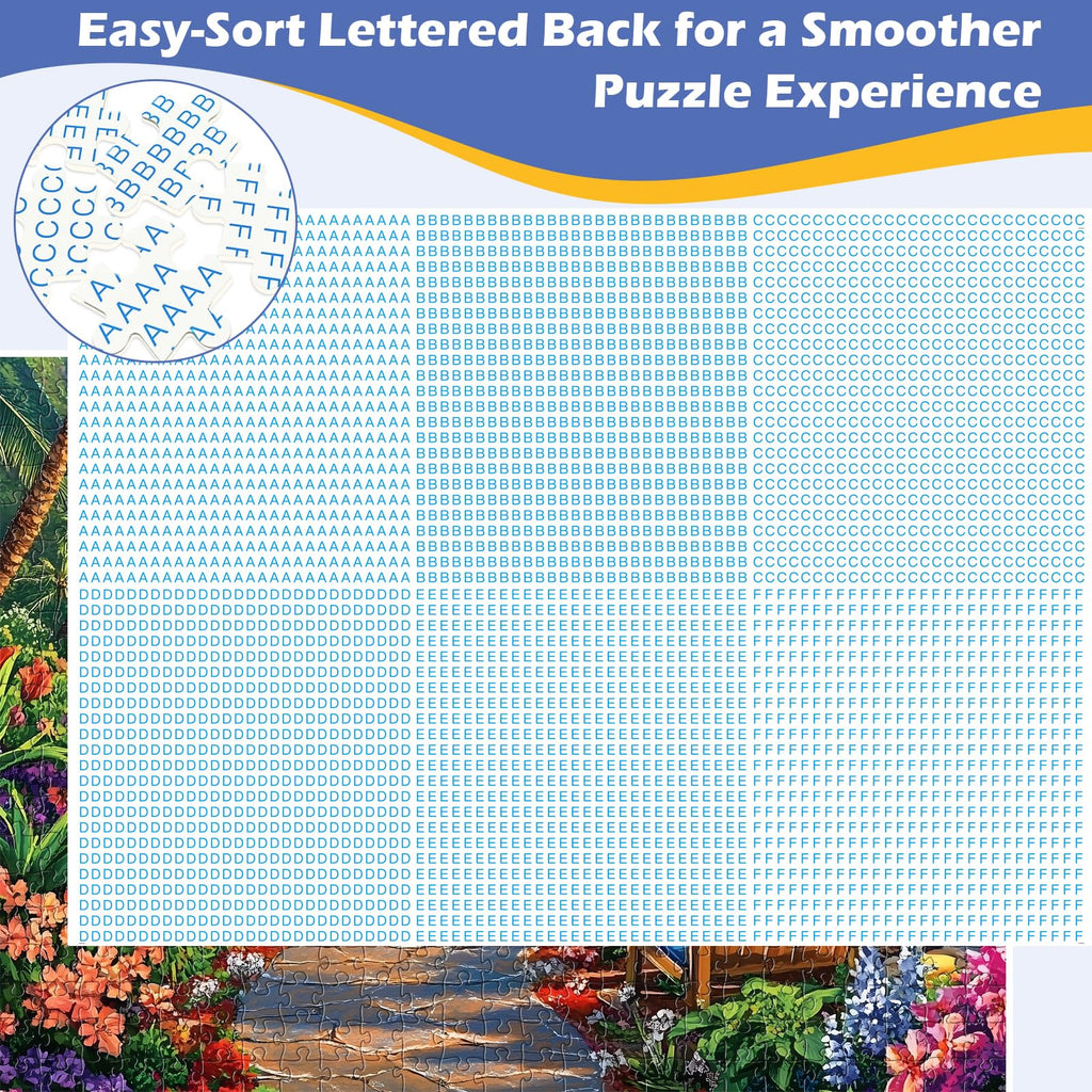 Amusding 2-Pack 500-Piece Jigsaw Puzzles - US Countryside Farm & Cottage Scenes, 20.5 x 15 Inches