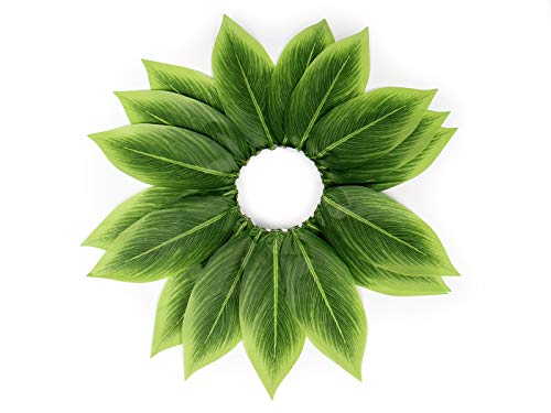 AmzBarley Kids Hawaiian Green Leaf Hula Grass Skirt – Polyester Costume Skirt for Girls and Boys
