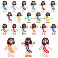 AMZFAVOR 40-Pack Mini Jesus Figures – Tiny Rubber Baby Jesus in 10 Colors for Easter Egg Hunts, Valentine's Gifts, and Sunday School Supplies
