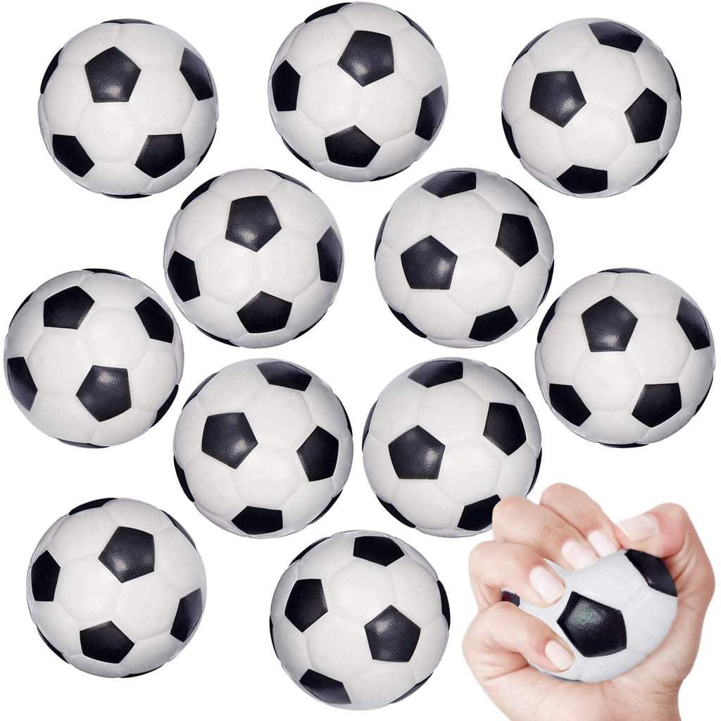 AnapoliZ Mini Sports Balls 12-Pack – Foam Stress Balls for Party Favors, Anxiety Relief (Soccer, Basketball, Football, Baseball)