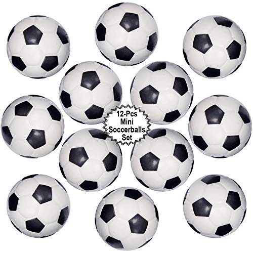 AnapoliZ Mini Sports Balls 12-Pack – Foam Stress Balls for Party Favors, Anxiety Relief (Soccer, Basketball, Football, Baseball)