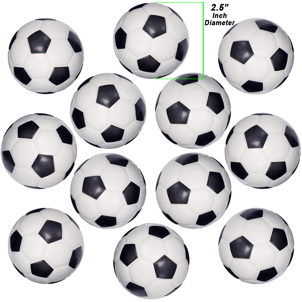 AnapoliZ Mini Sports Balls 12-Pack – Foam Stress Balls for Party Favors, Anxiety Relief (Soccer, Basketball, Football, Baseball)