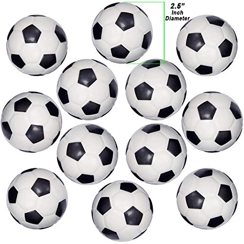 AnapoliZ Mini Sports Balls 12-Pack – Foam Stress Balls for Party Favors, Anxiety Relief (Soccer, Basketball, Football, Baseball)