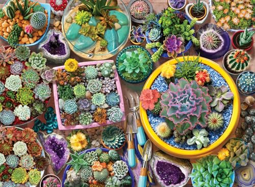 Anatolian Cacti Pots 1000-Piece Jigsaw Puzzle – Glare-Free, Made in Türkiye