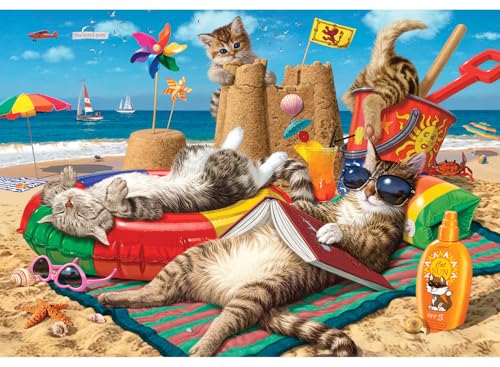 Anatolian Cats on the Beach 260-Piece Jigsaw Puzzle | 19x13 Inches