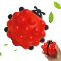 Anboor 2-Pack Ladybug Pop Fidget Toy - Squishy Sensory Bubble Popper Stress Relief
