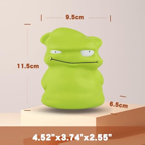Anboor 4.7-Inch Green Monster Squishy Toy – Slow Rising PU Foam Stress Ball for Kids and Adults