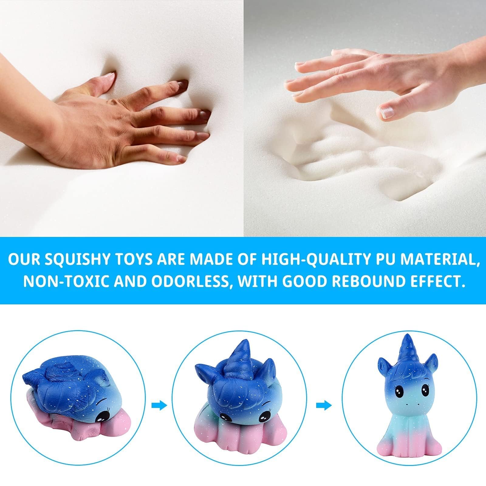 Anboor Galaxy Unicorn Squishy – 4.9 Inch Scented Slow Rising Stress Relief Toy