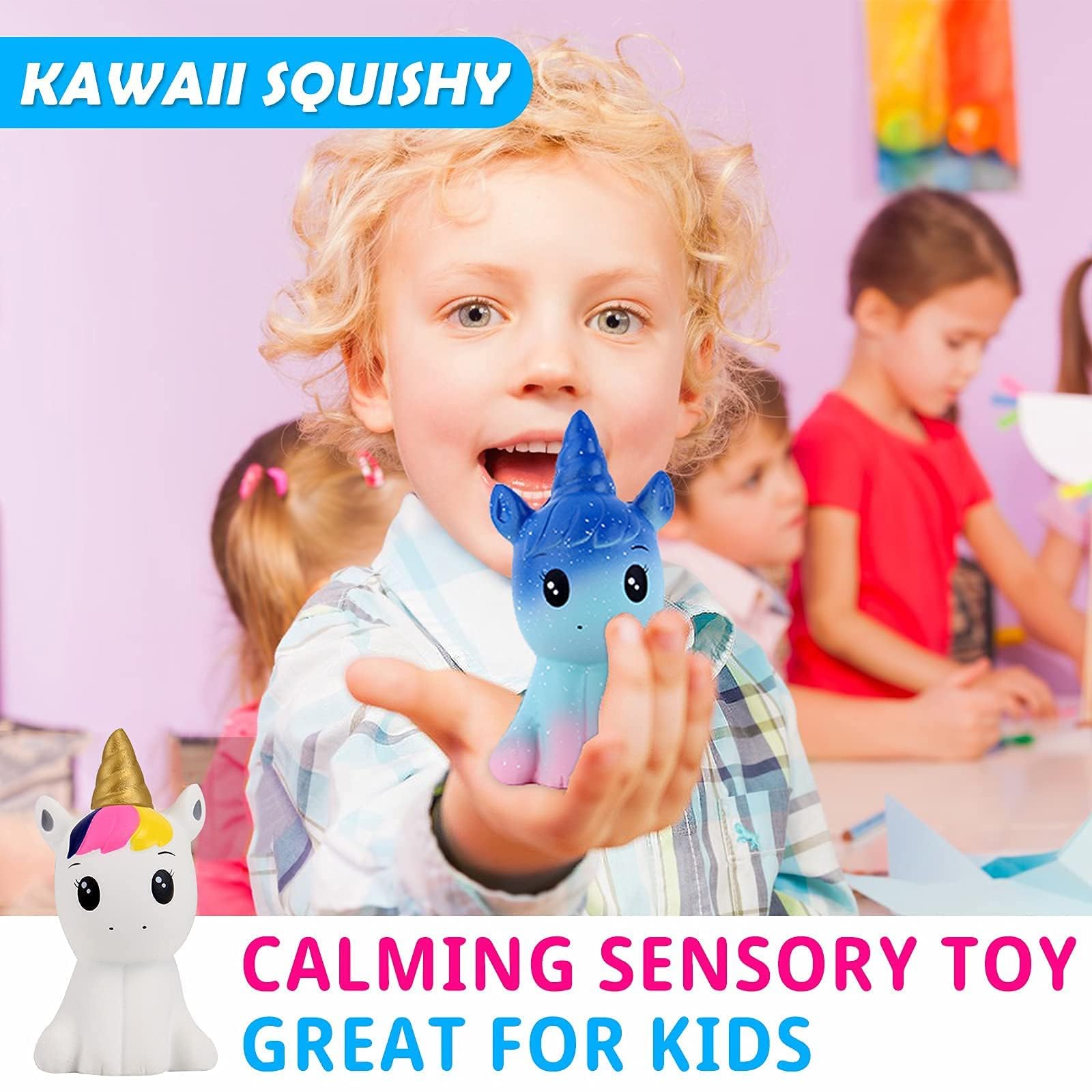 Anboor Galaxy Unicorn Squishy – 4.9 Inch Scented Slow Rising Stress Relief Toy