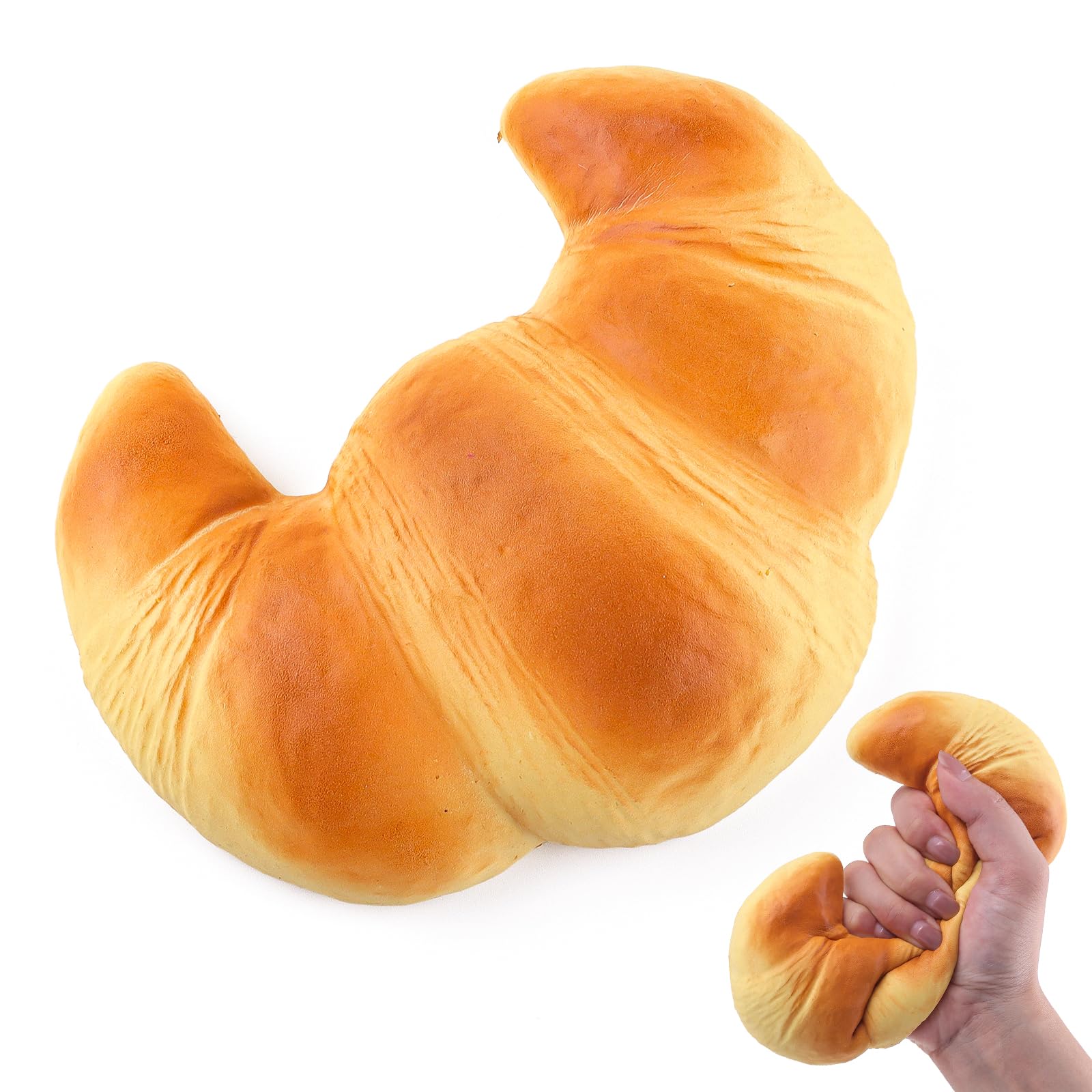 Anboor Slow Rising Squishies Toy - Jumbo Croissant Stress Relief Fidget Toy for Kids and Adults