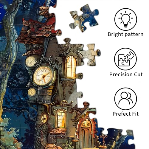 Ancient Castle 1000 Piece Jigsaw Puzzle for Adults – Challenging Game with Poster, 27.5 x 19.7 Inches
