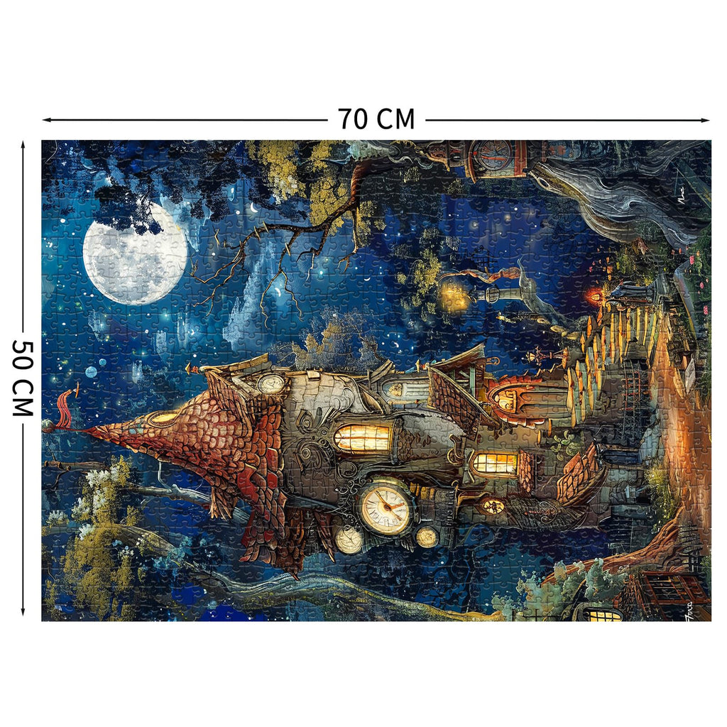 Ancient Castle 1000 Piece Jigsaw Puzzle for Adults – Challenging Game with Poster, 27.5 x 19.7 Inches