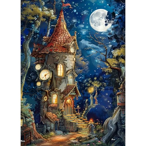 Ancient Castle 1000 Piece Jigsaw Puzzle for Adults – Challenging Game with Poster, 27.5 x 19.7 Inches