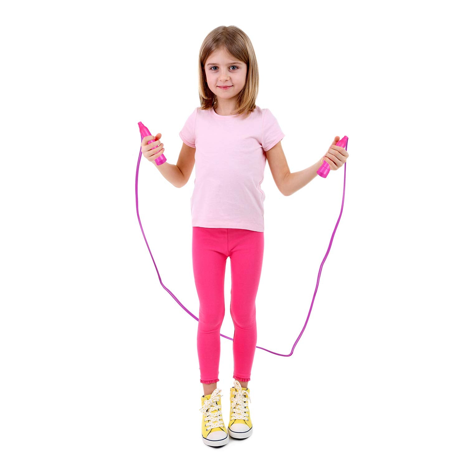 Aneco 10 Pack Kids Jump Ropes - 7.3 ft Colorful Adjustable PVC Jumping Ropes for Outdoor Games & Party Favors