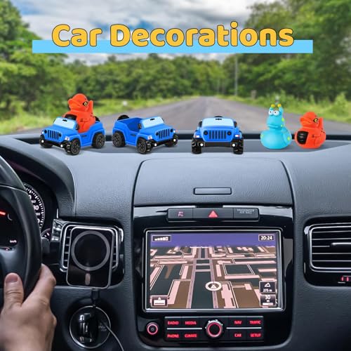 ANGGIKO 3.5 Inch Blue Car Toy for Rubber Ducks – Dashboard Decoration for Jeep Ducking Trend