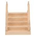 Angoily Miniature Dollhouse Staircase with Handrail – Wooden Desktop Ornament for Scene Building