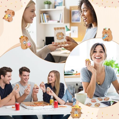 ANGOLIO Capy Fidget Spinner Party Favors - 24 Sets with Cards, Stress Relief Toys for Teens and Adults