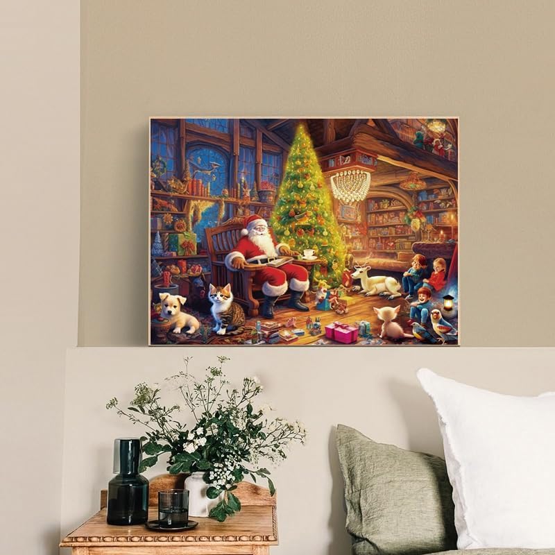 Anguis 500 Piece Christmas Jigsaw Puzzle - Santa Claus Family - 20.5x15 Inches