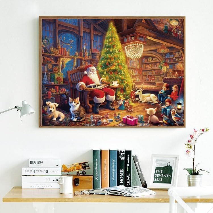 Anguis 500 Piece Christmas Jigsaw Puzzle - Santa Claus Family - 20.5x15 Inches