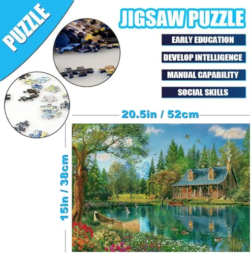 Anguis 500 Piece Jigsaw Puzzle for Adults – Arcadia, 20.5 x 15 Inches, Extra-Thick Cardboard with Glare-Free Finish