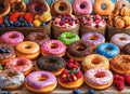 Anguis 500 Piece Jigsaw Puzzle for Adults – Flavorful Donuts, 20.5 x 15 Inches, Includes Poster