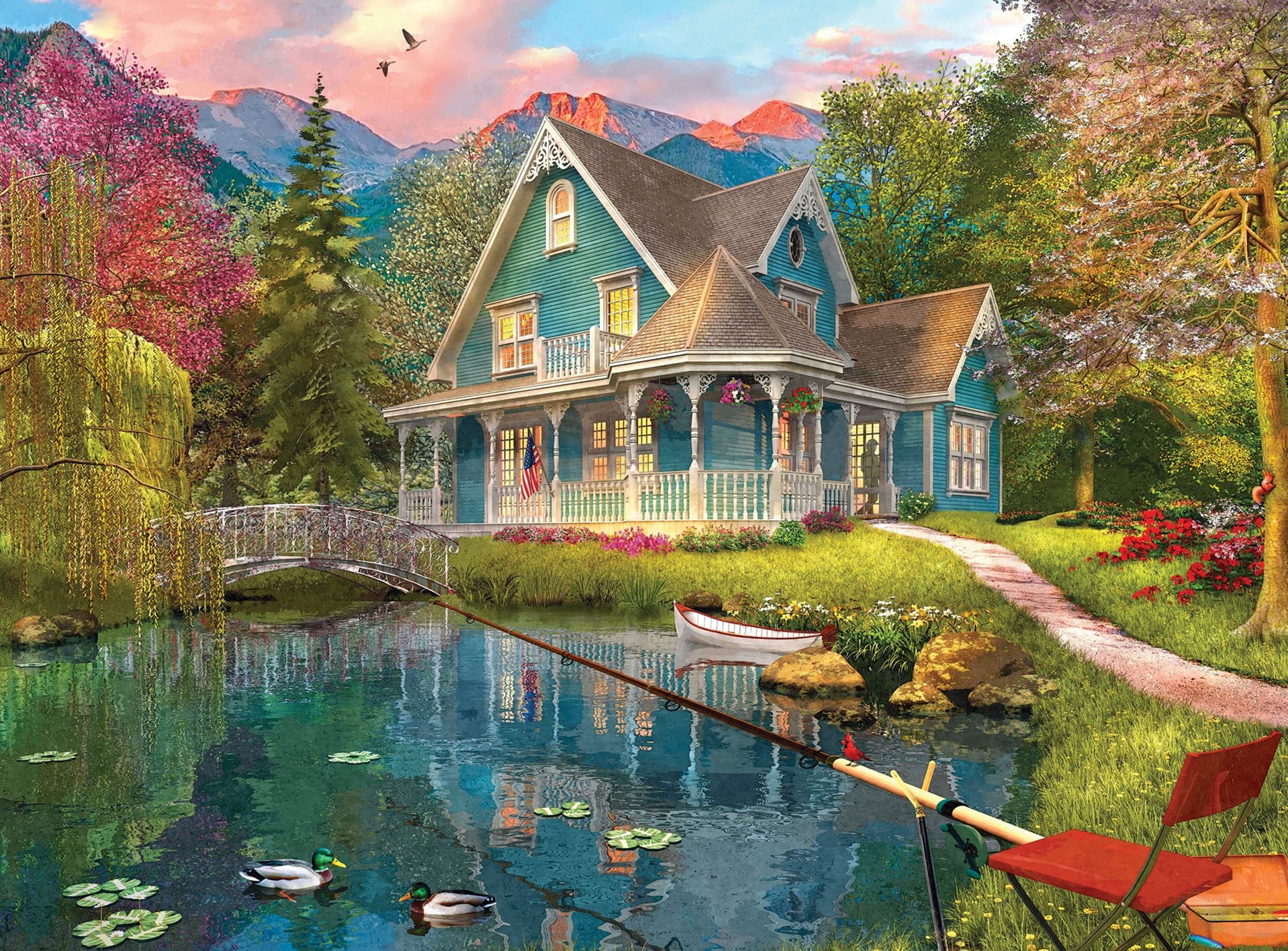 Anguis 500 Piece Jigsaw Puzzle for Adults – Mountain Villa, 20.5 x 15 inches, Premium Thick Cardboard