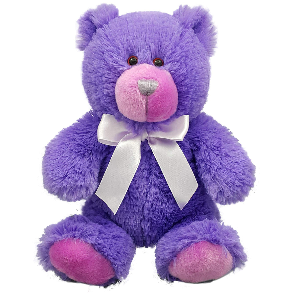 Anico 8" Purple Teddy Bear – Soft Plush Small Bear for Gift Giving