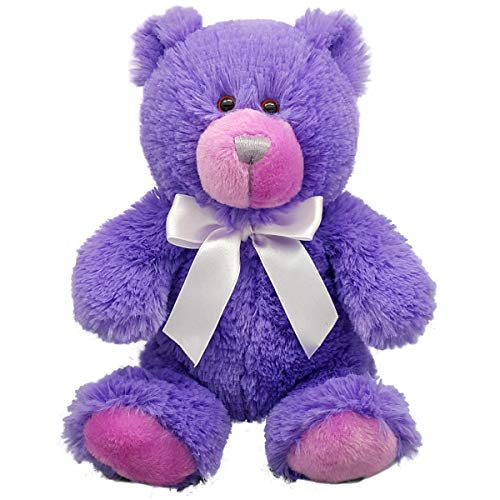 Anico 8" Purple Teddy Bear – Soft Plush Small Bear for Gift Giving