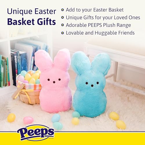 Animal Adventure 15" Yellow Shaggy Bunny Peeps Plush, Officially Licensed, Ultra Soft Stuffed Animal for Easter Baskets, Ages 3+