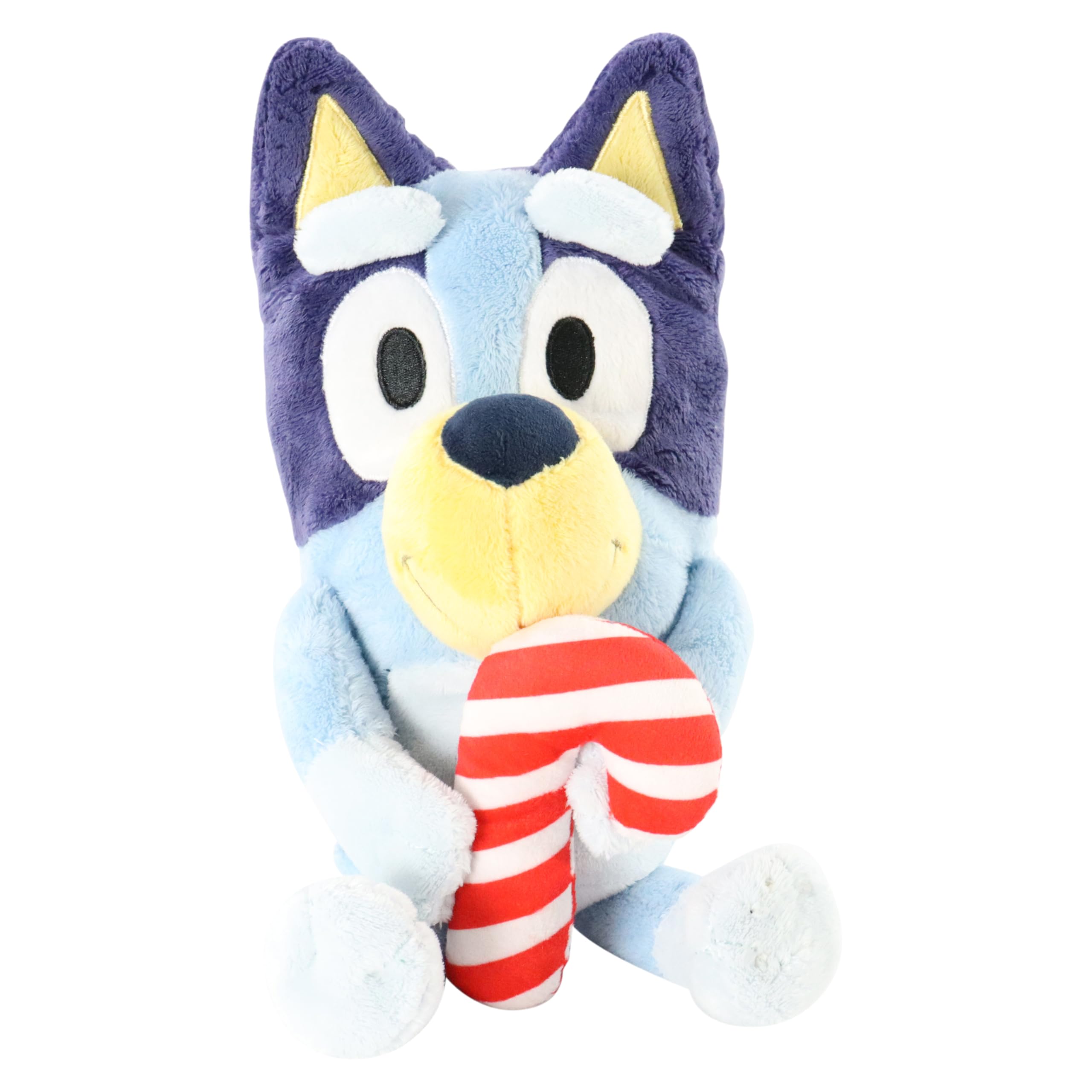 Animal Adventure Bluey 9" Plush with Candy Cane – Limited Edition Christmas Soft Toy