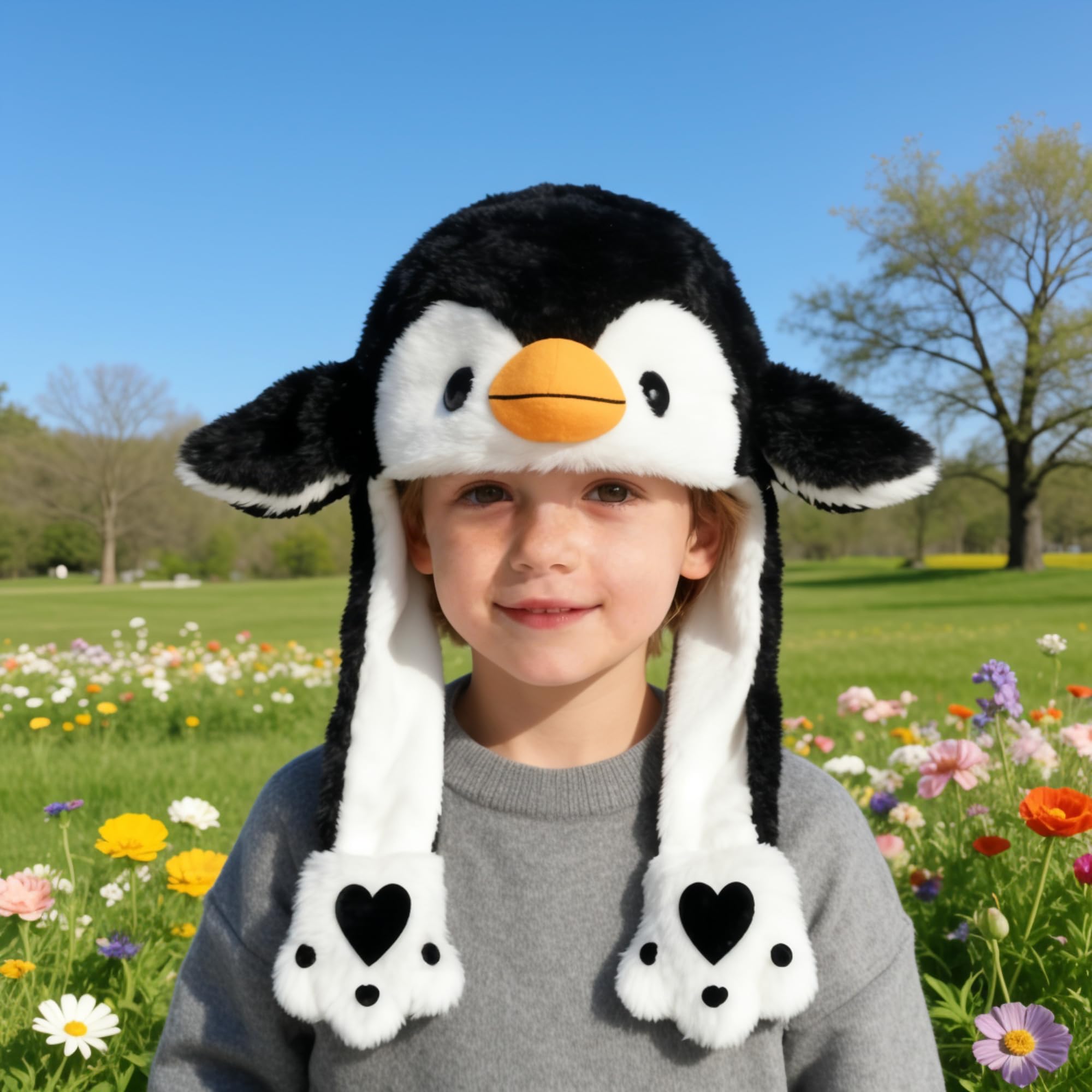 Animal Hat with Moving Ears – Crazy Plush Hat for Kids, Cosplay, Easter, Christmas Gift