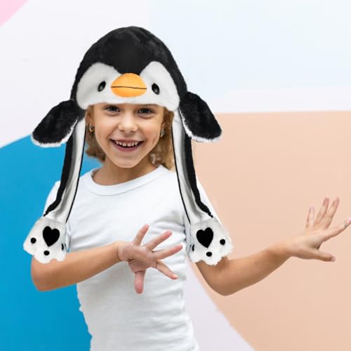 Animal Hat with Moving Ears – Crazy Plush Hat for Kids, Cosplay, Easter, Christmas Gift