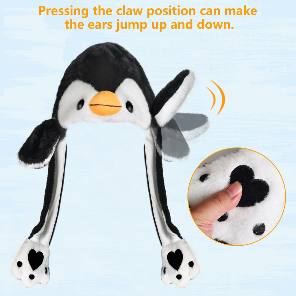 Animal Hat with Moving Ears – Crazy Plush Hat for Kids, Cosplay, Easter, Christmas Gift