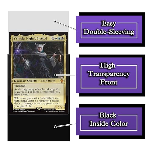 Anime Cat Warlock Card Sleeves (102 Pack) – Premium TCG Protectors for MTG, Final Fantasy Commander