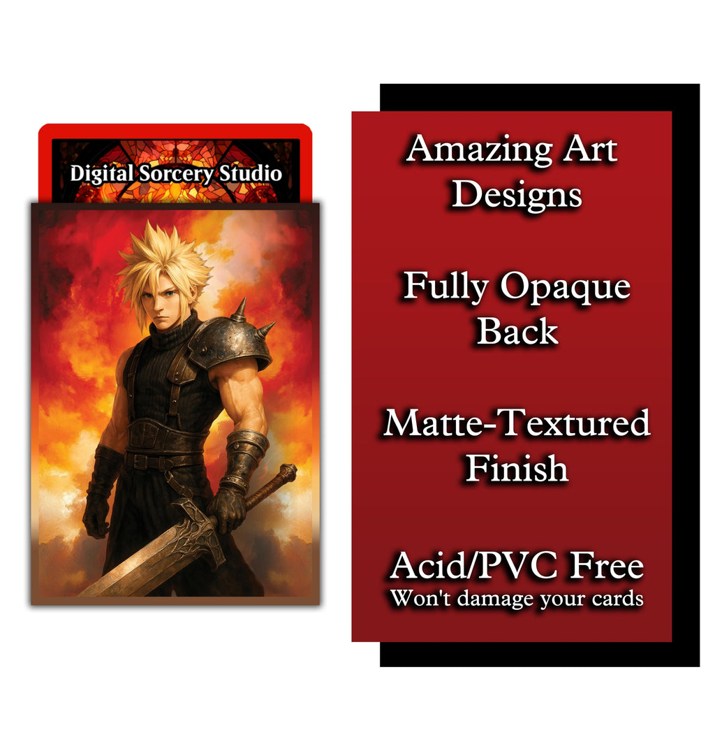 Anime Mercenary Soldier Card Sleeves (100 Pack) for MTG & TCGs – Standard Size 66x92mm