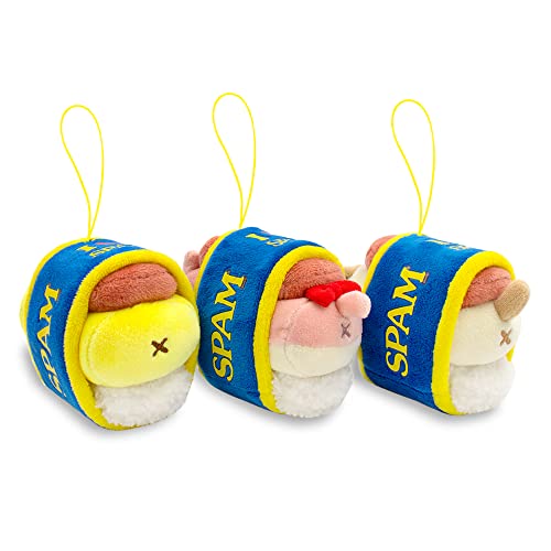 Anirollz SPAM Musubi Plush Keychain - 4" Soft Squishy Puppy Toy with Keychain Strap
