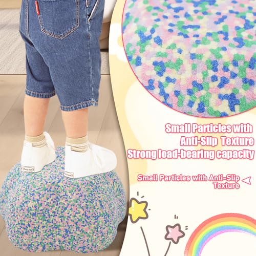 ANLIK Toddler Stepping Stones 5-Piece Set - Blue EPP Foam Balance Stones for Kids, Non-Toxic, Anti-Slip, Stackable Montessori Toy