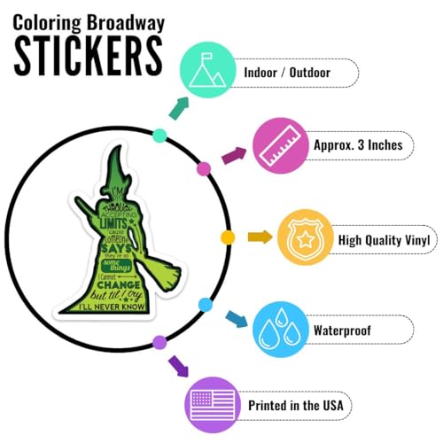 Annie Hard Knock Life Sticker Set – 4 Die-Cut Broadway Vinyl Stickers (3x3 inch)