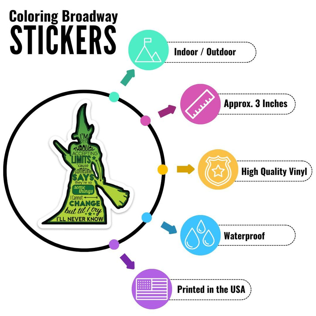 Annie Hard Knock Life Sticker Set – 4 Die-Cut Broadway Vinyl Stickers (3x3 inch)