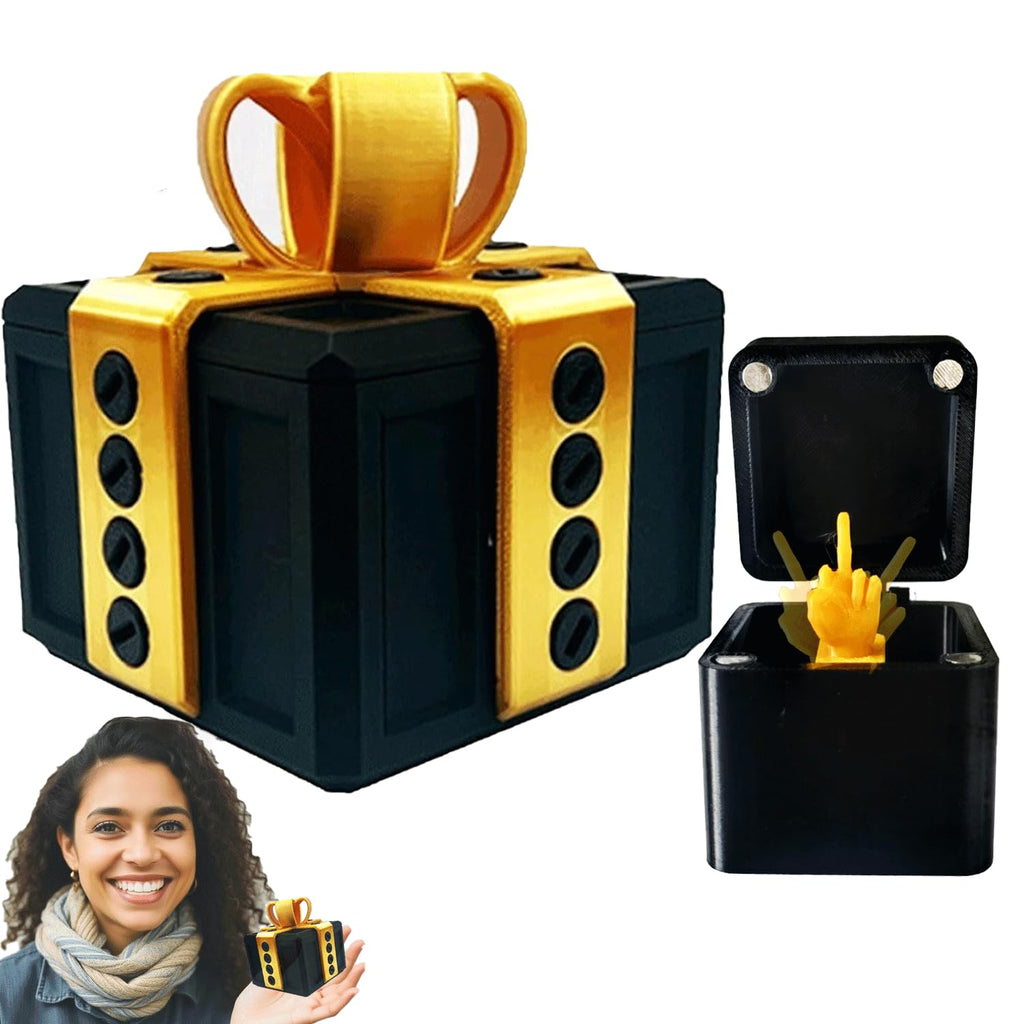 Annoying Gift Box with Pop-Up Middle Finger – 3D Printed Prank Surprise for Funny Gifts