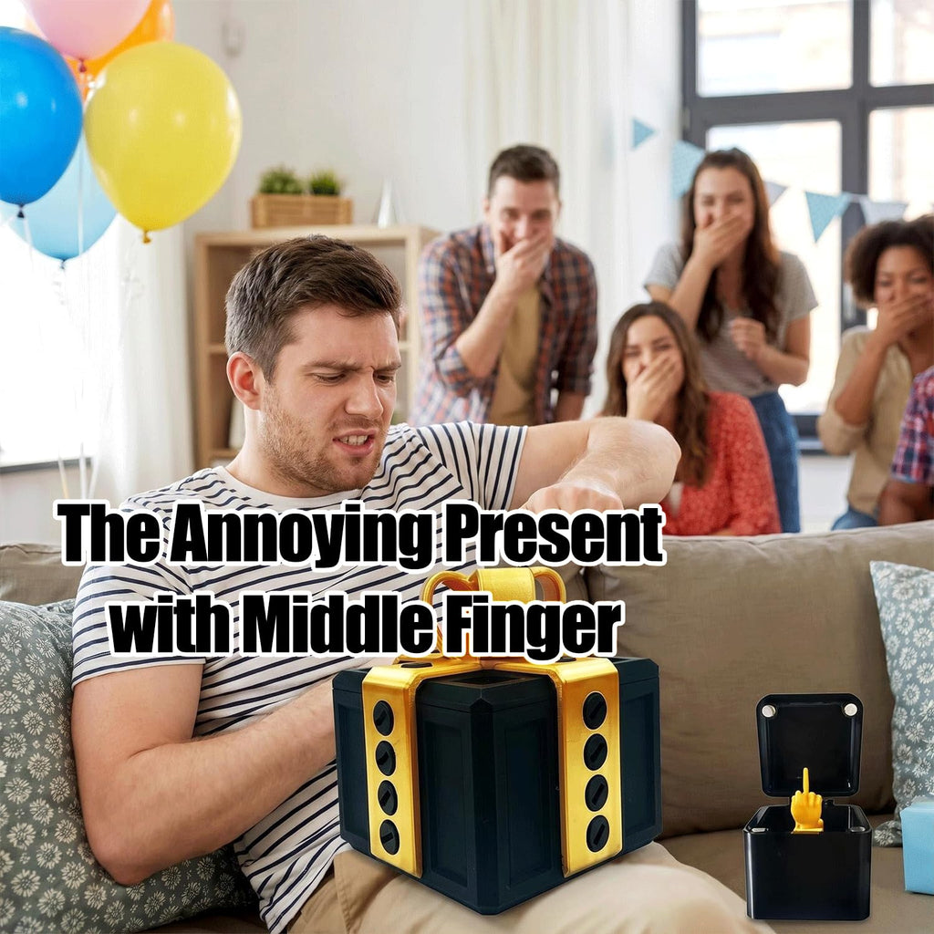 Annoying Gift Box with Pop-Up Middle Finger – 3D Printed Prank Surprise for Funny Gifts